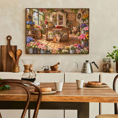 Retro Flower Cottage Jigsaw Puzzle 1000 Piece