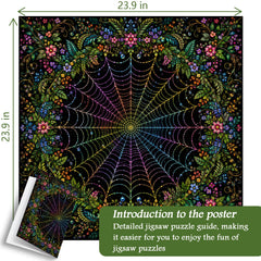 Floral Spiderweb Jigsaw Puzzle 1000 Pieces