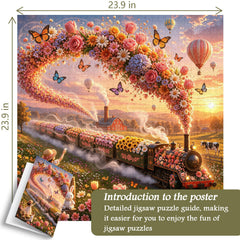 Sunset Bloom Railway Jigsaw Puzzle 1000 Pieces