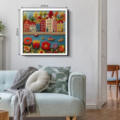 Puzzle con fiume in fiore, 1000 pezzi