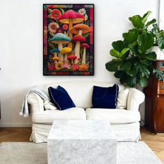 Mushroom Quilt Jigsaw Puzzle 1000 Pieces