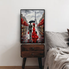 Parisian Rainy Romance Jigsaw Puzzle 1000 Pieces