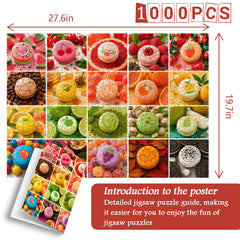 Colorful Macaron dessert Jigsaw Puzzle 1000 Pieces