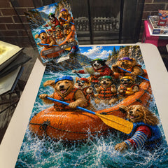 Rafting Pups Adventure Jigsaw Puzzle 1000 Pieces