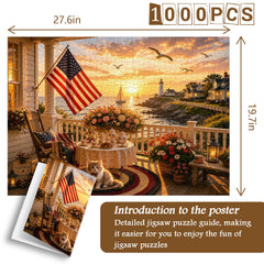 Lighthouse Porch Tea Jigsaw Puzzle 1000 Pieces
