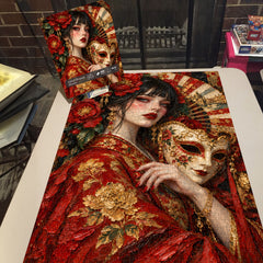 Gilded Blossom Masque Jigsaw Puzzle 1000 Pieces