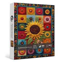 Sunflowers Patchwork Puzzle 1000 Pizzle 1000