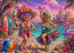 Strandparty-Omas-Puzzle, 1000 Teile