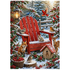 Snowy Forest Friends Jigsaw Puzzle 1000 Pieces
