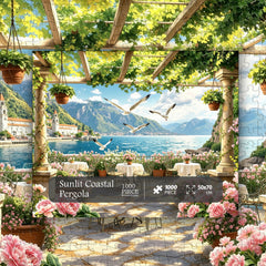 Sunlit Coastal Pergola Puzzle 1000 Teile