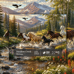 Meadow Creek Horses Jigsaw Puzzle 1000 Pieces