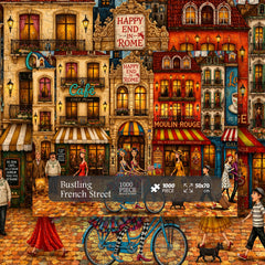 Bustling French Street Jigsaw Puzzle 1000 Pieces