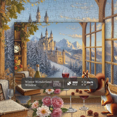 Winter Wonderland Window Jigsaw Puzzle 1000 Pieces