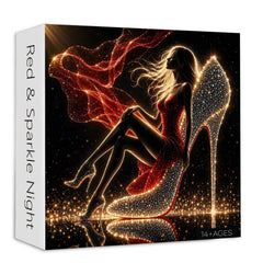 Red & Sparkle Night Puzzle 1000 Teile