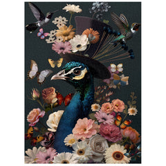 Floral Peacock Jigsaw Puzzle 1000 Pieces