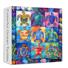 Colorful Ocean Turtles Jigsaw Puzzle 1000 Pieces