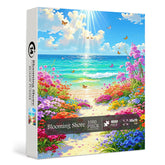 Puzzle Rivage fleuri 1000 pièces