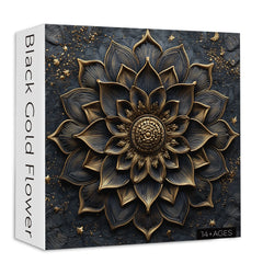 Black Gold Flower Jigsaw Puzzle 1000 Pieces