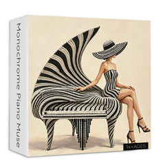 Monochrome Piano Muse Jigsaw Puzzle 1000 Pieces
