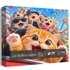 Cat Rollercoaster Jigsaw Puzzle 1000 Pieces