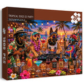 Puzzle Tropical Dogs DJ Party 1000 pezzi