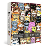 Whimsical Feline Family Portrait Jigsaw Puzzle 1000 Pieces