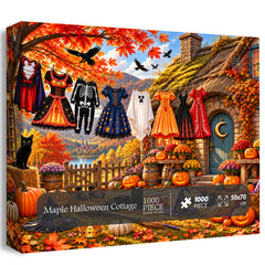 Maple Halloween Cottage Jigsaw Puzzle 1000 Pieces
