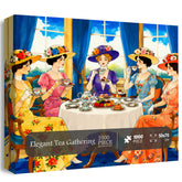 Elegant Tea Gathering Jigsaw Puzzle 1000 Pieces