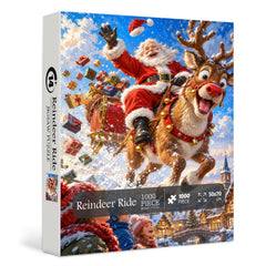 Reindeer Ride Jigsaw Puzzle 1000 Pieces