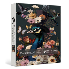 Floral Peacock Jigsaw Puzzle 1000 Pieces
