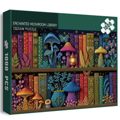 Verzauberte Pilzbibliothek, 1000 Teile Puzzle