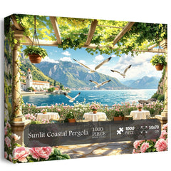 Sunlit Coastal Pergola Puzzle 1000 Teile