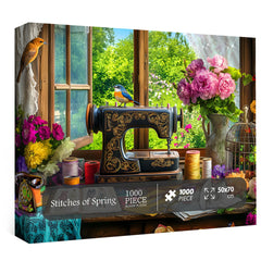 Puzzle Jigsaw Stitches of Spring 1000 Pièces