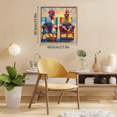 Beach Roosters Jigsaw Puzzle 1000 Pieces