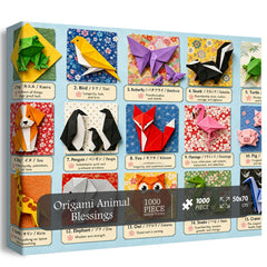 Origami Animal Blessings Puzzle 1000 Teile