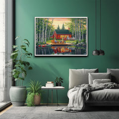 Sunset Stories by the Cabin Jigsaw Puzzle 1000 Pieces