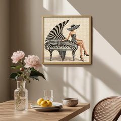 Monochrome Piano Muse Jigsaw Puzzle 1000 Pieces