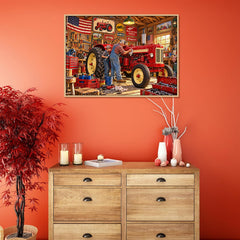 Tractor Repair Barn Jigsaw Puzzle 1000 Pieces