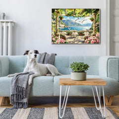 Sunlit Coastal Pergola Puzzle 1000 Teile