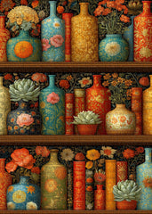 Blooming Bookshelf Jigsaw Puzzle 1000 Pieces