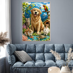 Cute Pet Earth Jigsaw Puzzle 1000 Pieces