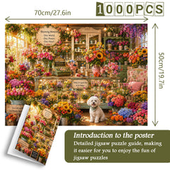 Gemütliches Blumenladen-Puzzle 1000 Teile