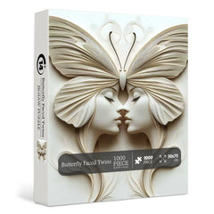 Puzzle de puzzle des jumeaux à face papillon 1000 pièces