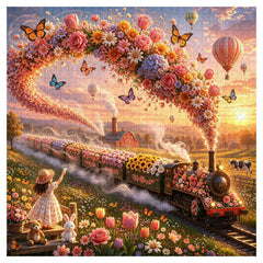 Sunset Bloom Railway Jigsaw Puzzle 1000 Pieces