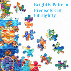 Colorful Ocean Turtles Jigsaw Puzzle 1000 Pieces