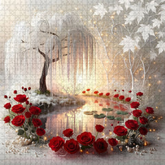 Puzzle del giardino silenzioso e luminoso, 1000 pezzi