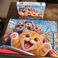 Cat Rollercoaster Jigsaw Puzzle 1000 Pieces