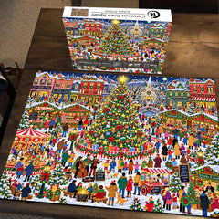 Christmas Town Square Jigsaw Puzzle 1000 Pieces