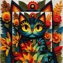 Color Bloom Cat Jigsaw Puzzle 1000 Pieces