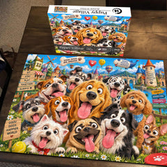 Puppy Village Jigsaw Puzzle 1000 Pieces